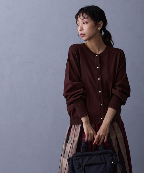 NICOLE white（ニコルホワイト）の「ニットカーディガン（カーディガン/ボレロ・レディース・グレー/ブラウン/レッド/チャコール・FREE）」の21枚目の写真