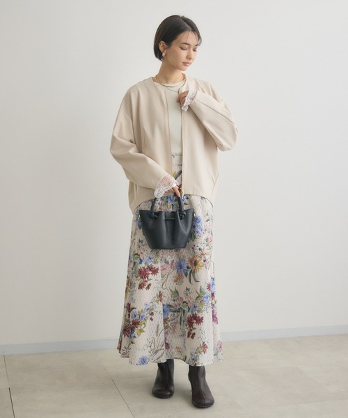 KATHARINE ROSS(キャサリンロス)の「【KATHARINE ROSS】ラメ入リブ×レース(Tシャツ/カットソー・レディース・ブラック/オフホワイト/ブルー・FREE)」の8枚目の写真