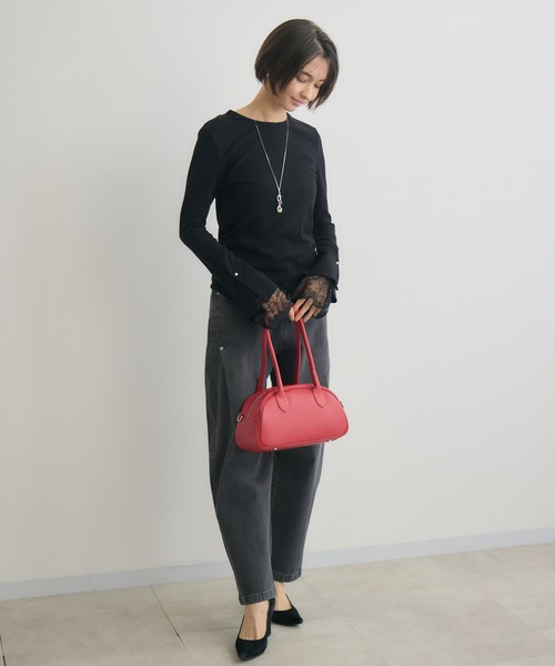 KATHARINE ROSS(キャサリンロス)の「【KATHARINE ROSS】ラメ入リブ×レース(Tシャツ/カットソー・レディース・ブラック/オフホワイト/ブルー・FREE)」の15枚目の写真