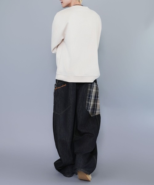 SPINNS（スピンズ）の「ひげおじさんシリーズ②/フェイクスエードワンポイントスウェット/刺繍ロゴ（スウェット・メンズ・ブラウン/チャコール/アイボリー・ONESIZE）」の19枚目の写真