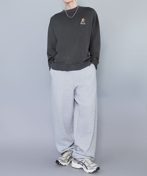 SPINNS（スピンズ）の「ひげおじさんシリーズ②/フェイクスエードワンポイントスウェット/刺繍ロゴ（スウェット・メンズ・ブラウン/チャコール/アイボリー・ONESIZE）」の13枚目の写真