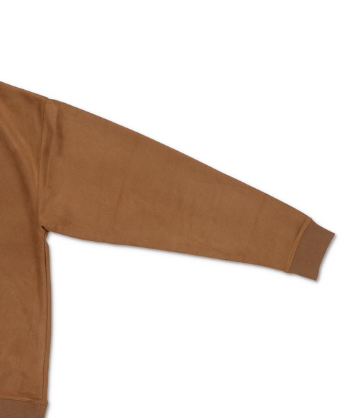 SPINNS（スピンズ）の「ひげおじさんシリーズ②/フェイクスエードワンポイントスウェット/刺繍ロゴ（スウェット・メンズ・ブラウン/チャコール/アイボリー・ONESIZE）」の9枚目の写真