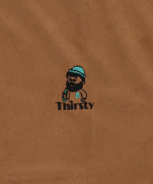 SPINNS（スピンズ）の「ひげおじさんシリーズ②/フェイクスエードワンポイントスウェット/刺繍ロゴ（スウェット・メンズ・ブラウン/チャコール/アイボリー・ONESIZE）」の8枚目の写真