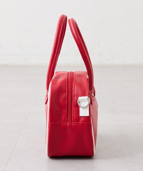 SOUNDSGOOOOD（サウンズグッド）の「【SOUNDS GOOOOD】ヴィーガンレザーミニボストンBAG（ショルダーバッグ・レディース・ブラック/レッド・ONE SIZE）」の5枚目の写真