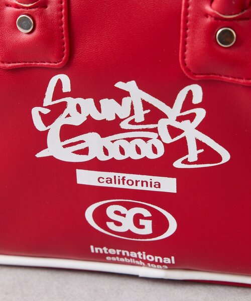 SOUNDSGOOOOD（サウンズグッド）の「【SOUNDS GOOOOD】ヴィーガンレザーミニボストンBAG（ショルダーバッグ・レディース・ブラック/レッド・ONE SIZE）」の10枚目の写真