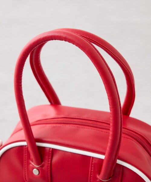 SOUNDSGOOOOD（サウンズグッド）の「【SOUNDS GOOOOD】ヴィーガンレザーミニボストンBAG（ショルダーバッグ・レディース・ブラック/レッド・ONE SIZE）」の11枚目の写真