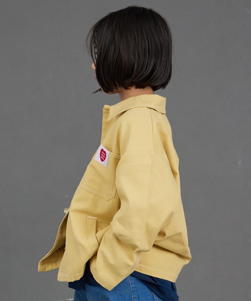 PAIRMANON STREET(ペアマノンストリート)の「【セットアップ着用可能】ワーク ジャケット カバーオール【PAIRMANON STREET】(カバーオール・キッズ・ピンク/ブラック/ベージュ/イエロー・100/110/120/130/140/150/160/90)」の12枚目の写真