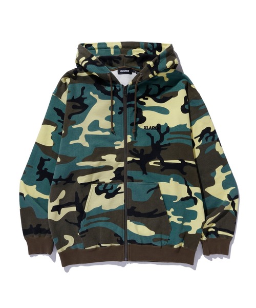 CAMO ZIP UP HOODED SWEATSHIRT（パーカー）｜XLARGE（エクストラ