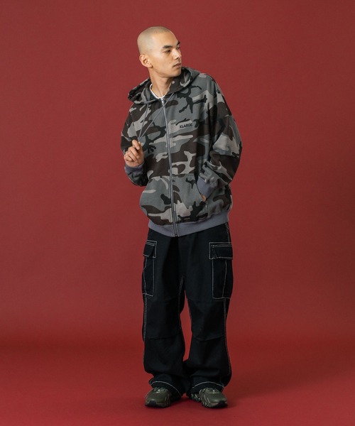 CAMO ZIP UP HOODED SWEATSHIRT（パーカー）｜XLARGE（エクストラ