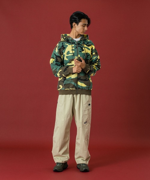 CAMO ZIP UP HOODED SWEATSHIRT（パーカー）｜XLARGE（エクストラ