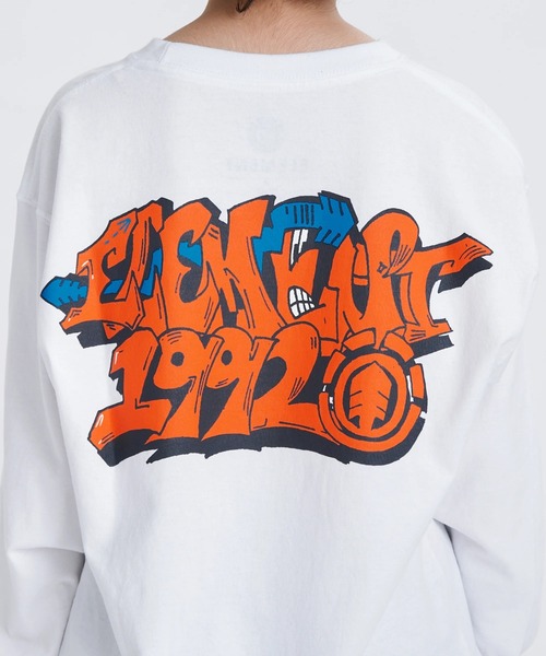 ELEMENT(エレメント)の「ELEMENT キッズ TAG LS YOUTH ロンT 【2025年秋冬モデル】/エレメントキッズバックプリント長袖ロンT(Tシャツ/カットソー・キッズ・ブラック系その他/ホワイト/ブラック・X-LARGE/LARGE/MEDIUM/SMALL)」の5枚目の写真