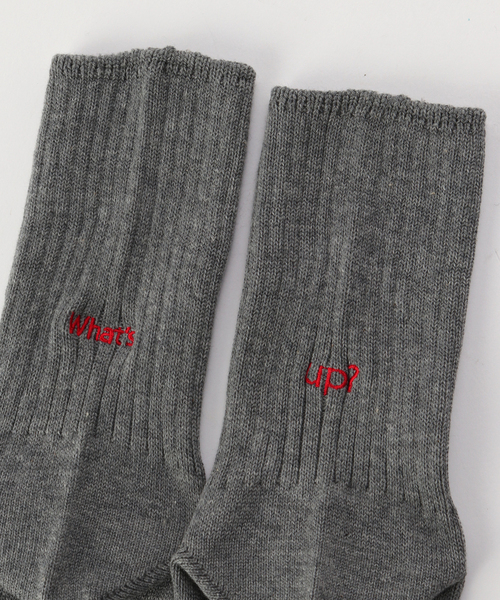 ROSTER SOX(ロスターソックス)の「【ROSTER SOX /ロスターソックス】 WWHATS UP SOCKS(ソックス/靴下・レディース・ブラウン/レッド/チャコールグレー・FREE)」の4枚目の写真