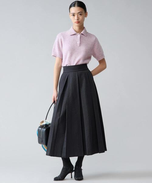 Tiara(ティアラ)の「アルパカMIX衿ニット(ニット/セーター・レディース・ラベンダー/ブラウン系その他/チャコールグレー・FREE)」の5枚目の写真