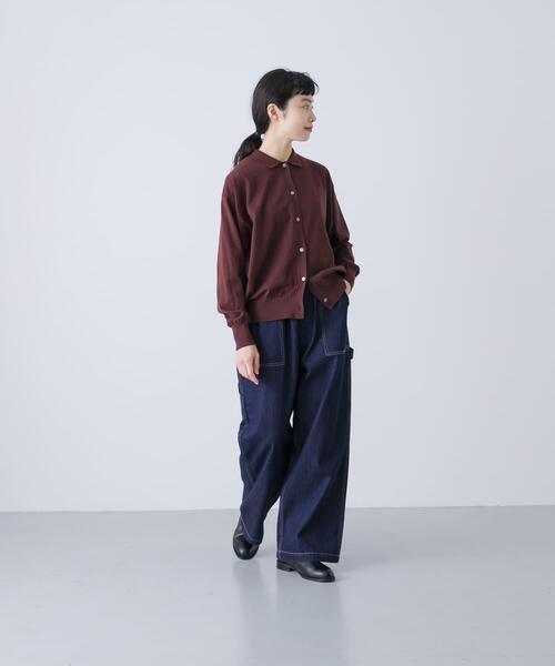 かぐれ　コットンポロニットカーディガン コットンポロニットカーディガン（ニット/セーター）｜かぐれ