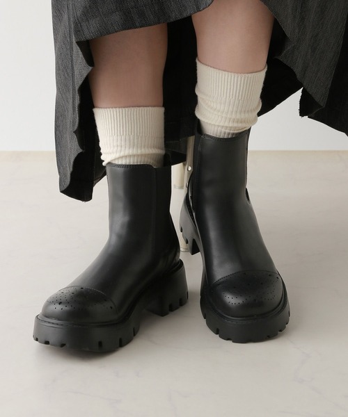 RAGEBLUE(レイジブルー)の「ボリュームソール/メダリオンサイドゴアブーツ(ブーツ・レディース・ブラック・24.5cm/23.5㎝)」の3枚目の写真