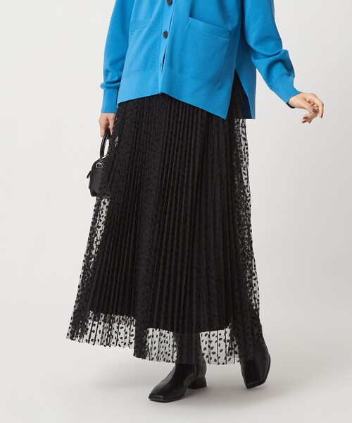 【期間限定値下げ・パソスカート有り】黒と緑のエレガントなラテンドレス size SHORT/TALLあり］2WAY チュール プリント プリーツ スカート