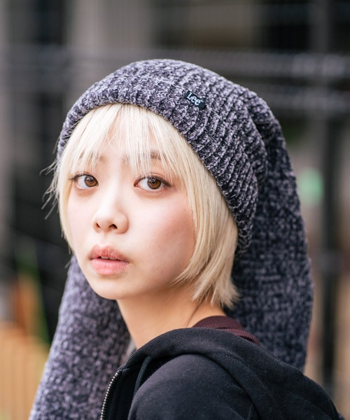 Lee（リー）の「【Lee/リー】ウサミミニットキャップ（ニットキャップ/ビーニー・メンズ・ブラック/ホワイト・FREE）」の3枚目の写真