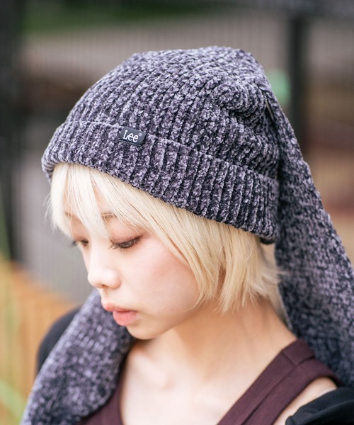 Lee（リー）の「【Lee/リー】ウサミミニットキャップ（ニットキャップ/ビーニー・メンズ・ブラック/ホワイト・FREE）」の4枚目の写真