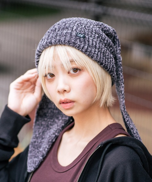 Lee（リー）の「【Lee/リー】ウサミミニットキャップ（ニットキャップ/ビーニー・メンズ・ブラック/ホワイト・FREE）」の6枚目の写真