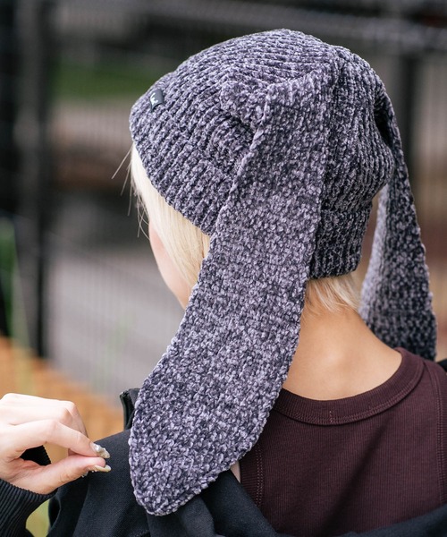 Lee（リー）の「【Lee/リー】ウサミミニットキャップ（ニットキャップ/ビーニー・メンズ・ブラック/ホワイト・FREE）」の8枚目の写真