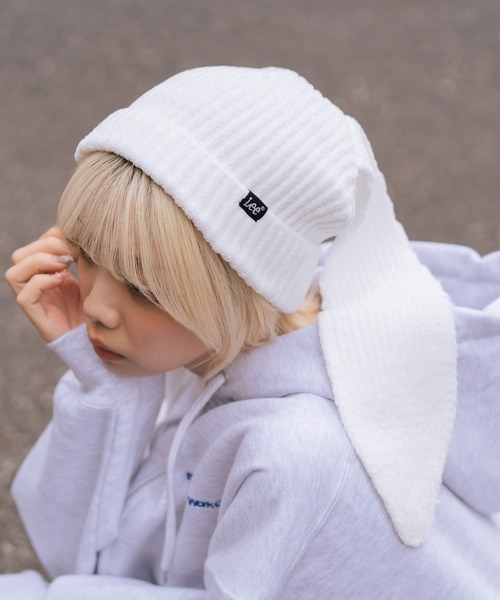 Lee（リー）の「【Lee/リー】ウサミミニットキャップ（ニットキャップ/ビーニー・メンズ・ブラック/ホワイト・FREE）」の10枚目の写真