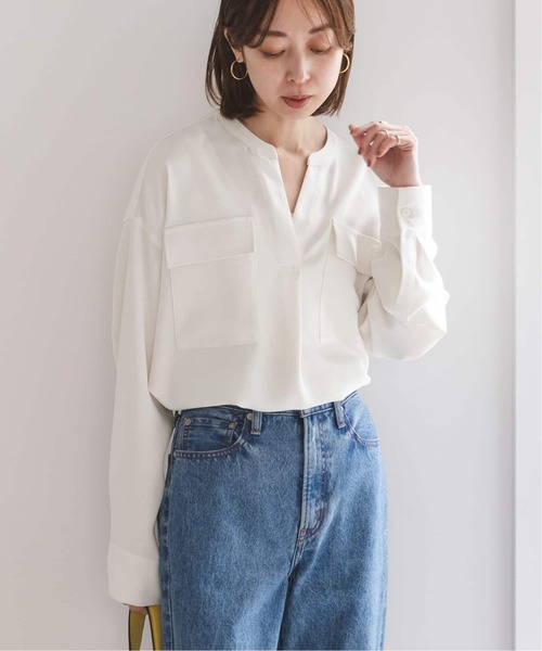 追加》ワークディテールドレープシャツ（シャツ/ブラウス