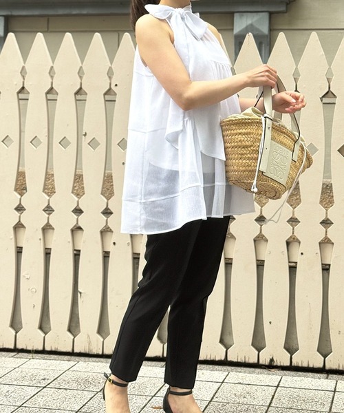 ST.ROONEY(セントルーニー)の「アメスリティアードブラウス【低身長・小柄女性向け】(シャツ/ブラウス・レディース・ネイビー/ミント・XS)」の19枚目の写真