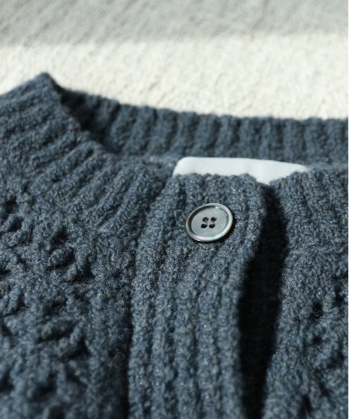 WALANCE（ワランス）の「crochet double knit cardigan（カーディガン/ボレロ・レディース・チャコール/アイボリー・FREE）」の10枚目の写真