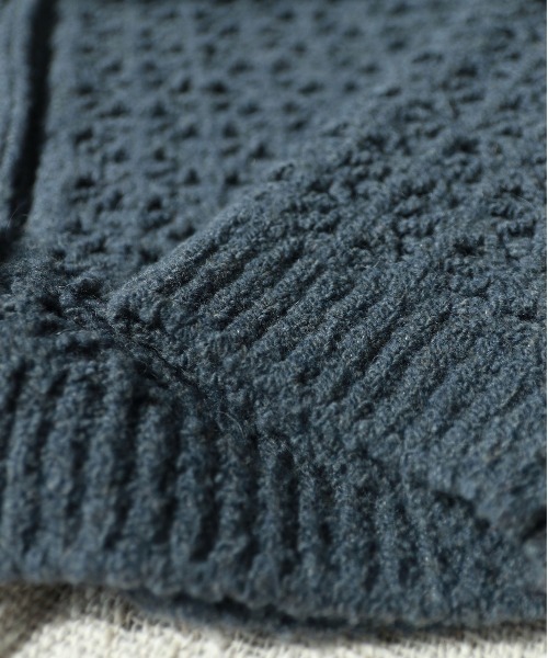 WALANCE（ワランス）の「crochet double knit cardigan（カーディガン/ボレロ・レディース・チャコール/アイボリー・FREE）」の9枚目の写真