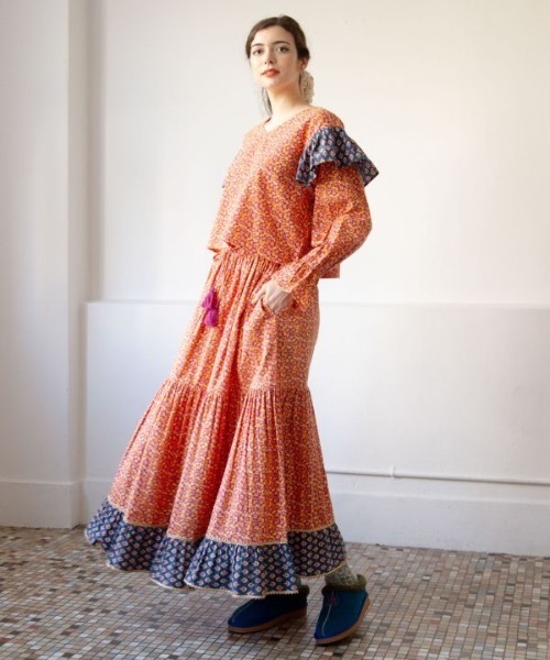 チャイハネ（チャイハネ）の「【チャイハネ】バグルアWAYトップス（その他トップス・レディース・オレンジ/ピンク・FREE）」の5枚目の写真