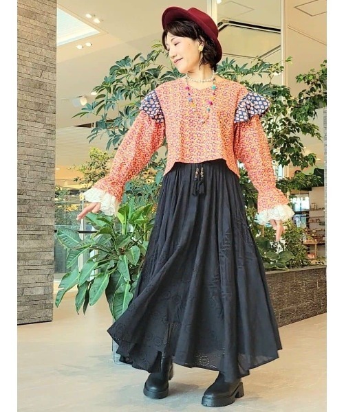 チャイハネ（チャイハネ）の「【チャイハネ】バグルアWAYトップス（その他トップス・レディース・オレンジ/ピンク・FREE）」の9枚目の写真