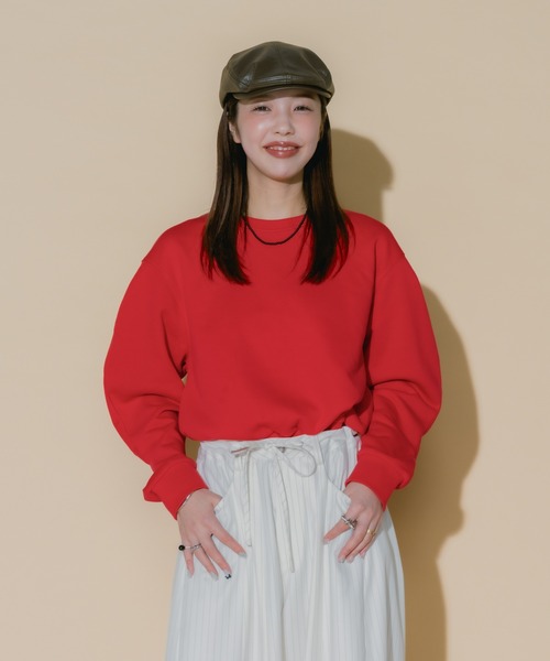 JEANASIS（ジーナシス）の「【フィー企画】パワショルスウェット/595534（スウェット・レディース・レッド/グレー/ネイビー・FREE）」の3枚目の写真