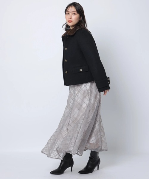 美品♡Apuweiser-riche テープリボンチェックチュール スカート Apuweiser-riche（アプワイザーリッシェ）の「テープリボンチェック