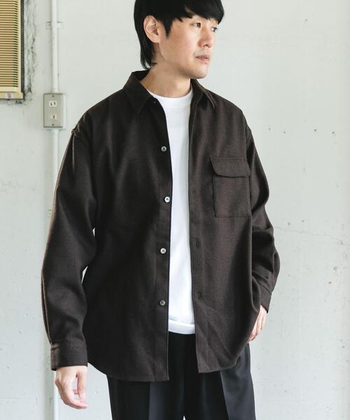 URBAN RESEARCH DOORS（アーバンリサーチドアーズ）の「フラノレギュラーカラーシャツ（シャツ/ブラウス・メンズ・ブラウン/ライトグレー/チャコールグレー・LARGE/MEDIUM）」の10枚目の写真