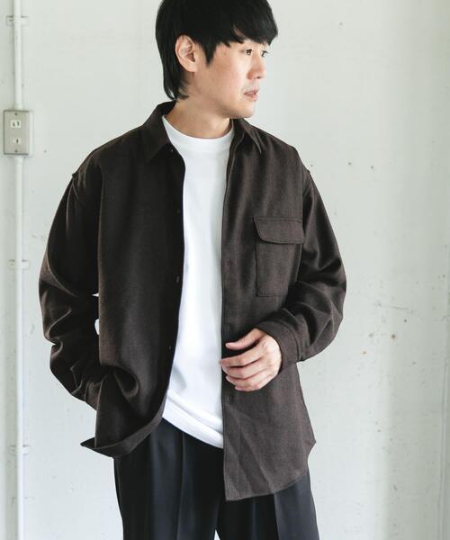 URBAN RESEARCH DOORS（アーバンリサーチドアーズ）の「フラノレギュラーカラーシャツ（シャツ/ブラウス・メンズ・ブラウン/ライトグレー/チャコールグレー・LARGE/MEDIUM）」の11枚目の写真