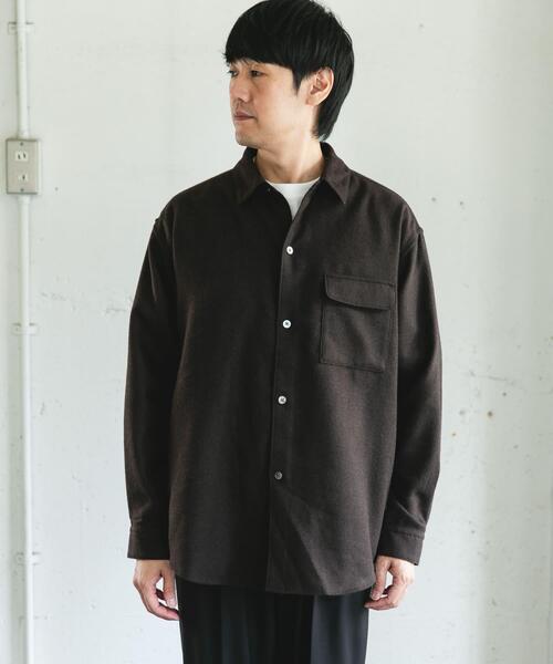 URBAN RESEARCH DOORS（アーバンリサーチドアーズ）の「フラノレギュラーカラーシャツ（シャツ/ブラウス・メンズ・ブラウン/ライトグレー/チャコールグレー・LARGE/MEDIUM）」の16枚目の写真