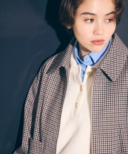 COMME CA ISM（コムサイズム）の「メタルボタン ポロニット（ニット/セーター・レディース・ベージュ/チャコール/アイボリー・FREE）」の10枚目の写真