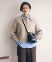 COMME CA ISM | メタルボタン ポロニット(ニット/セーター)