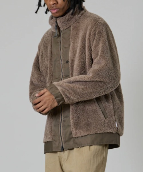 【UNFRM OUTDOOR STANDARD:ユニフォームアウトドアスタンダード】COZY BOA FLEECE ZIP-UP JACKET/モコモコボアブルゾン