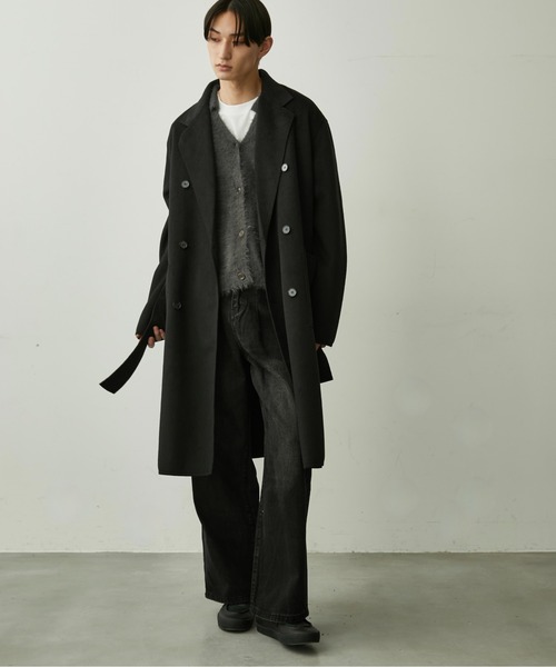 CLEL】Loose Cord Lace Long Chester Coat/ルーズコードレース ロング