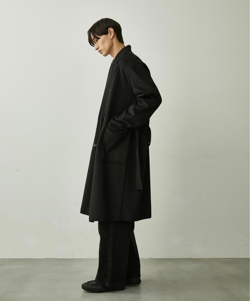 BLANK HOTEL(ブランクホテル)の「Belted Chesterfield Coat / ベルテッドチェスターコート(チェスターコート・メンズ・ブラック/グレー・M/L)」の18枚目の写真