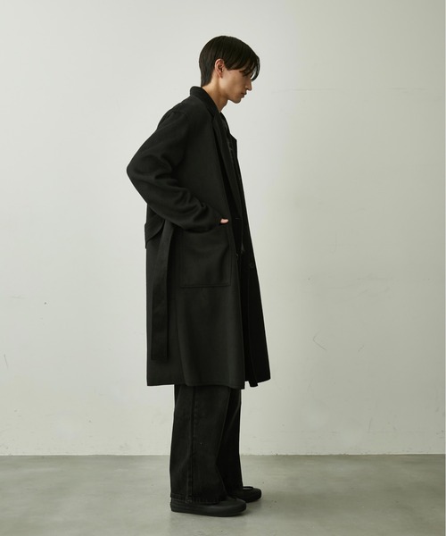 BLANK HOTEL(ブランクホテル)の「Belted Chesterfield Coat / ベルテッドチェスターコート(チェスターコート・メンズ・ブラック/グレー・M/L)」の20枚目の写真