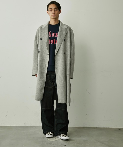 BLANK HOTEL(ブランクホテル)の「Belted Chesterfield Coat / ベルテッドチェスターコート(チェスターコート・メンズ・ブラック/グレー・M/L)」の7枚目の写真