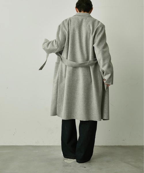 BLANK HOTEL(ブランクホテル)の「Belted Chesterfield Coat / ベルテッドチェスターコート(チェスターコート・メンズ・ブラック/グレー・M/L)」の10枚目の写真