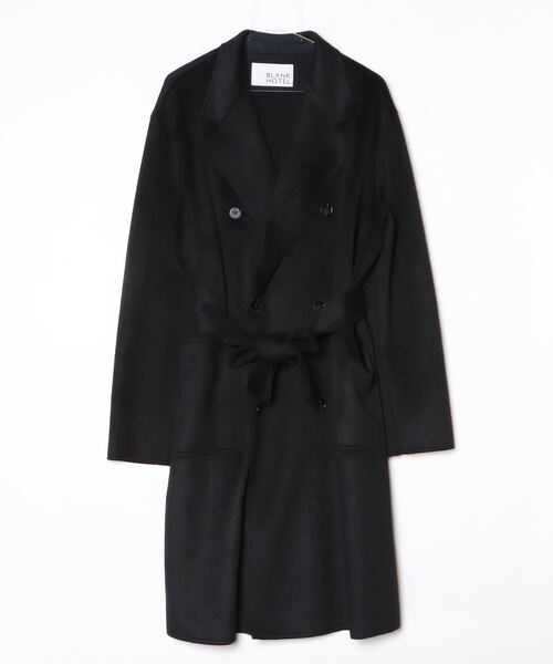 BLANK HOTEL(ブランクホテル)の「Belted Chesterfield Coat / ベルテッドチェスターコート(チェスターコート・メンズ・ブラック/グレー・M/L)」の4枚目の写真