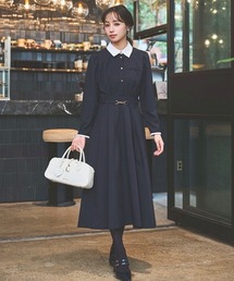 SWINGLE | 白襟シャツワンピース(ワンピース)