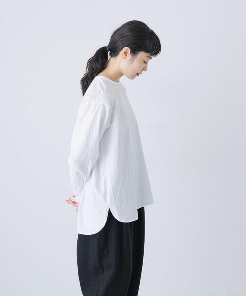 コットンクルーネックプルオーバーシャツ（シャツ/ブラウス）｜かぐれ