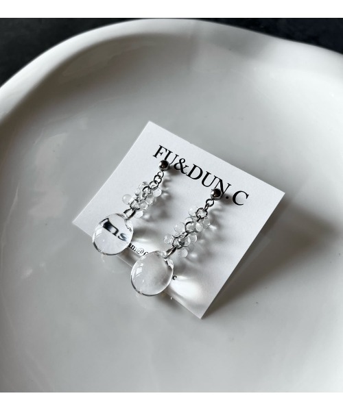 tone（トーン）の「【FU&DUN.C】シャラシャラピアス(MA)（ピアス（両耳用）・レディース・レッド/クリア/ブラック・FREE）」の3枚目の写真