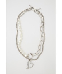 MOUSSY | ASYMMETRY F/PEARL ネックレス(ネックレス)