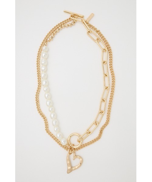 MOUSSY(マウジー)の「ASYMMETRY F/PEARL ネックレス(ネックレス・レディース・ゴールド/シルバー・FREE)」の3枚目の写真